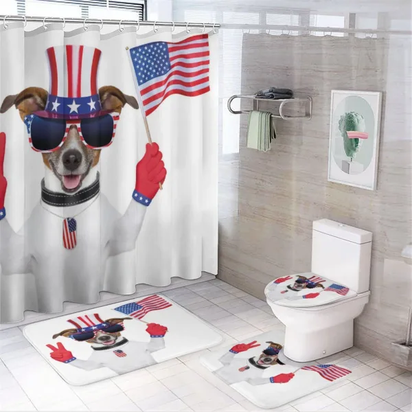 Funny House Pet on a shower curtain