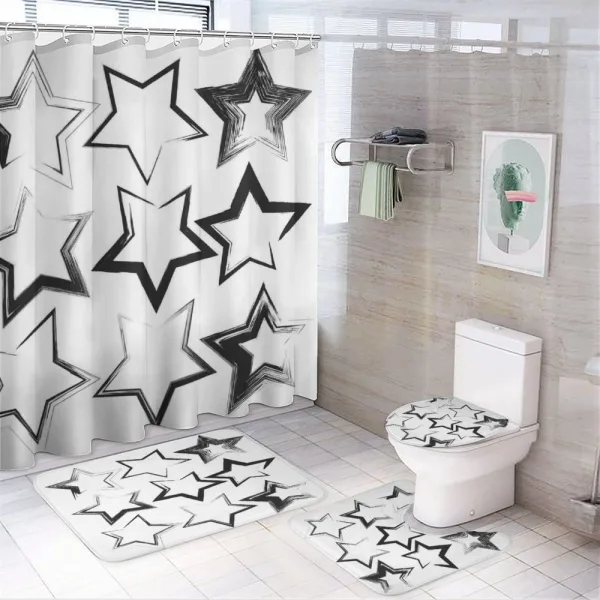 Grunge Art Design on a shower curtain