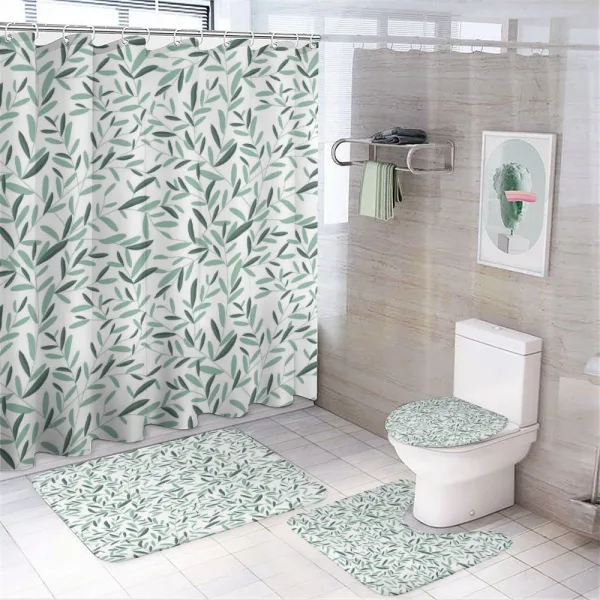 Leaves Summertime Garden on a shower curtain