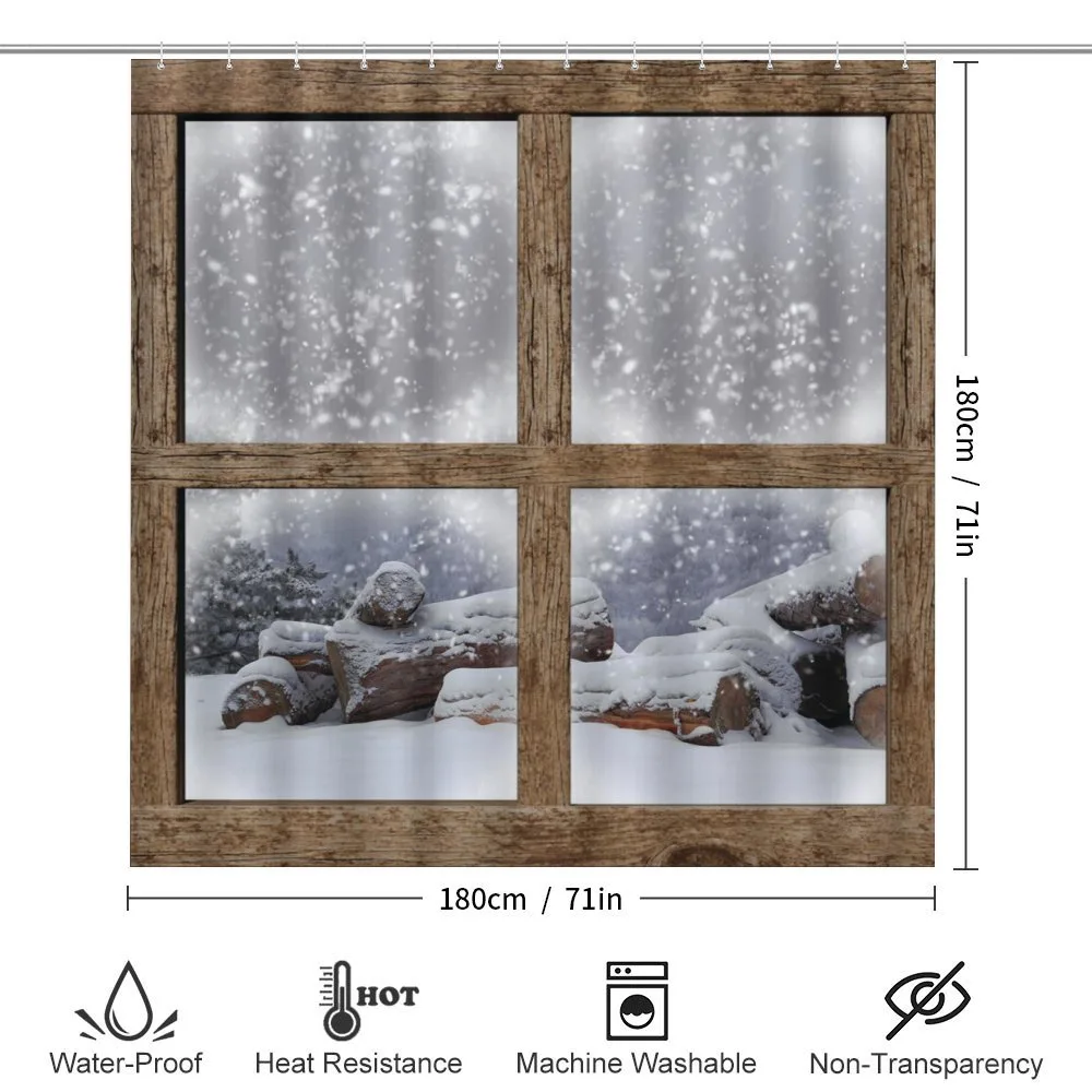 Rustic Snowy Woodsy Frame — Detail 2