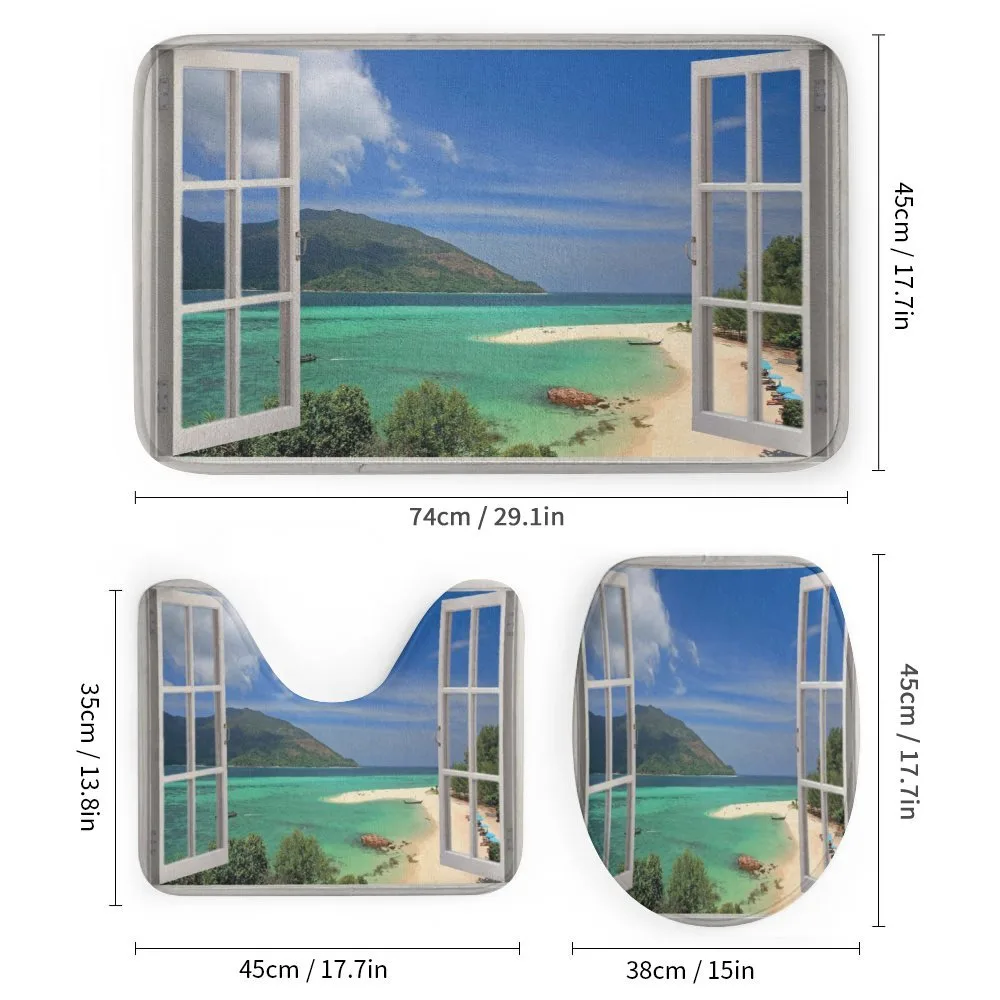 Tropic Scene in Window — Detail 1