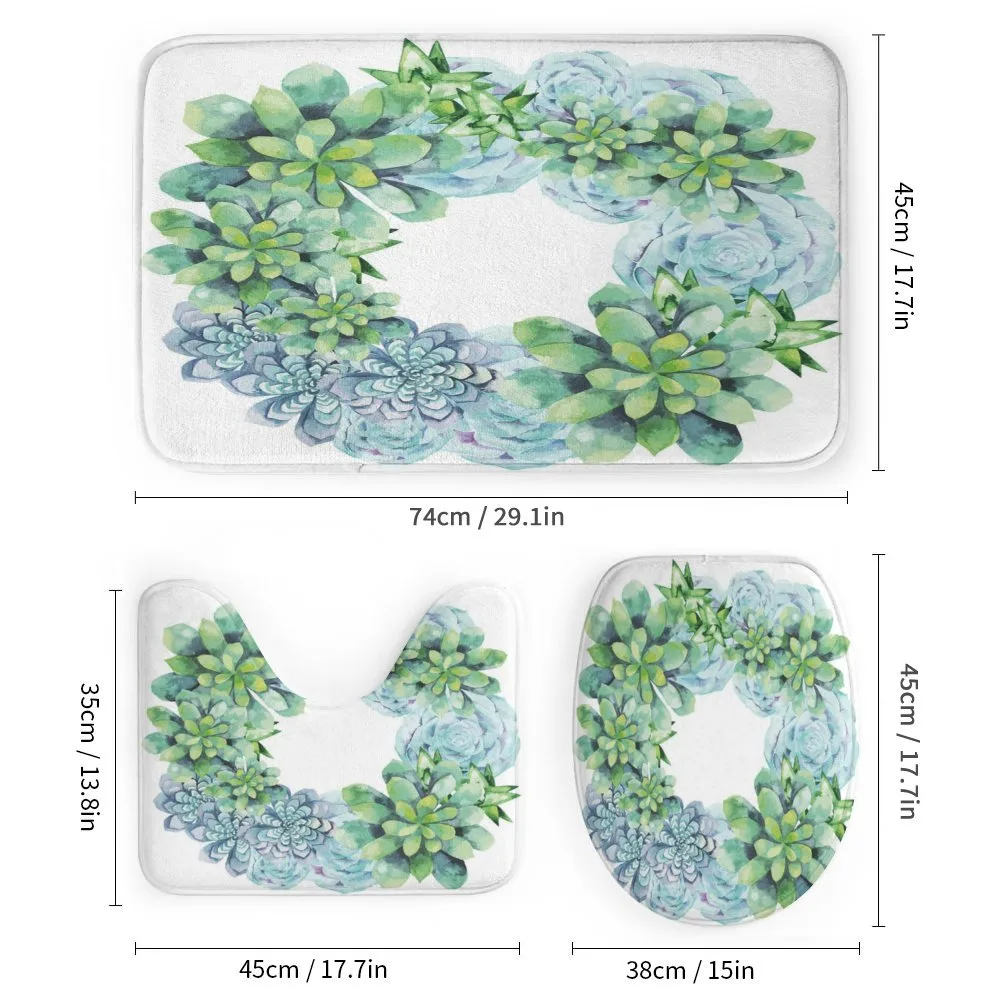 Watercolor Cactus Wreath — Detail 1