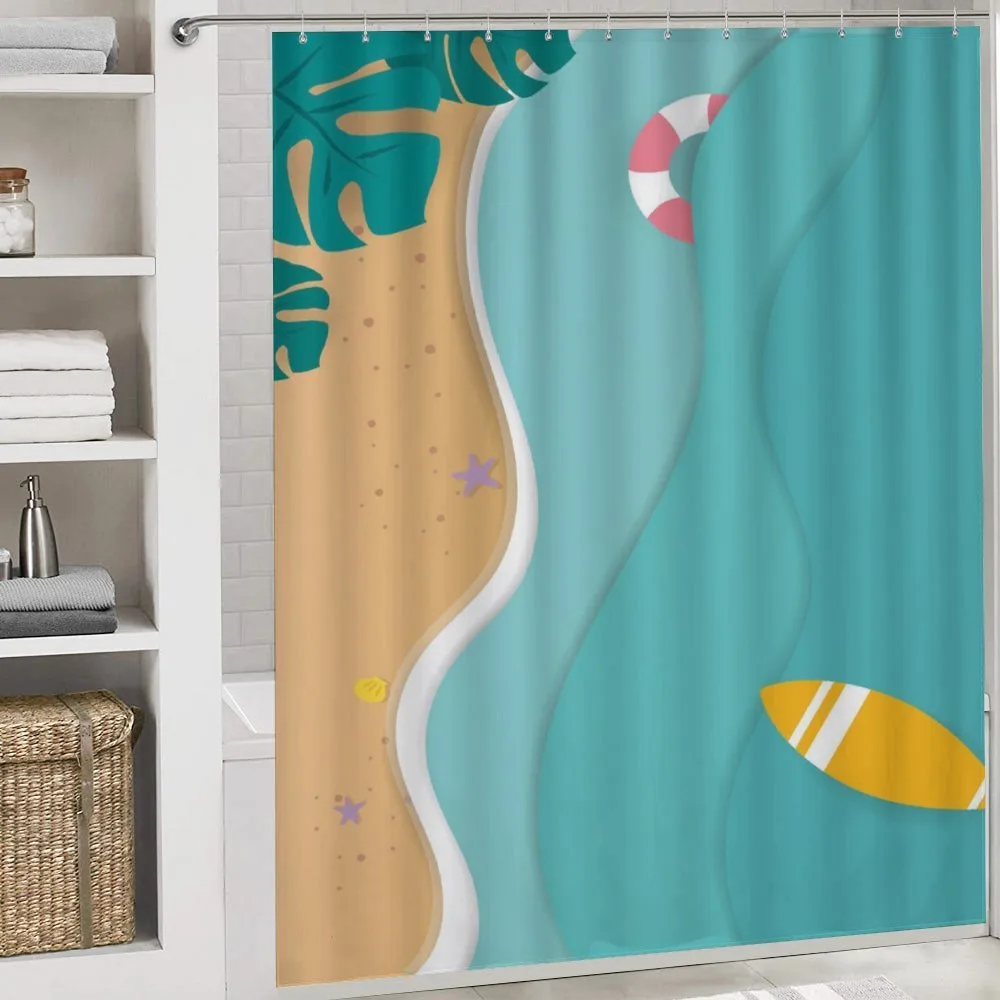 Aerial Cartoon Sea and Beach — Detail 4