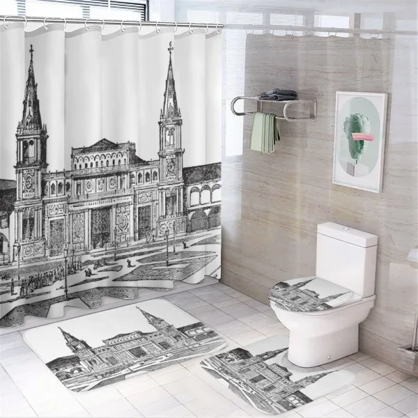 Cathedral of Saint Peter on a shower curtain