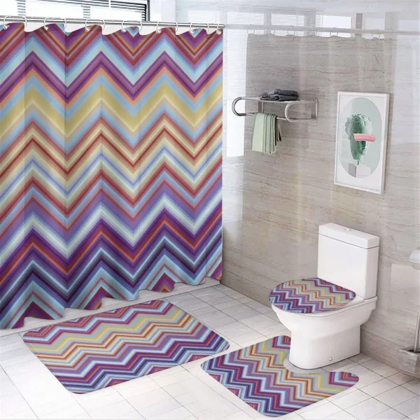 Chevron Small Strikes on a shower curtain
