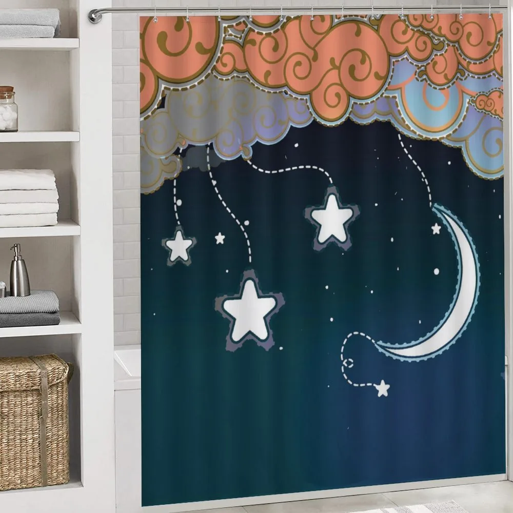Clouds Stars and Moon — Detail 4