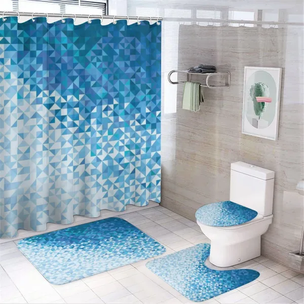 Digital Ombre Mosaic on a shower curtain