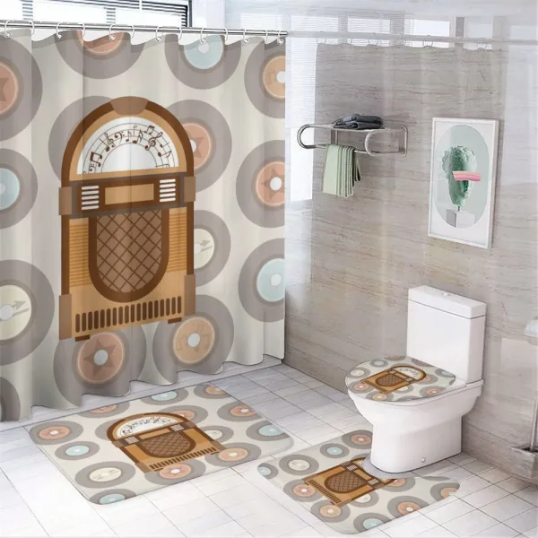 Long Players Pickup on a shower curtain