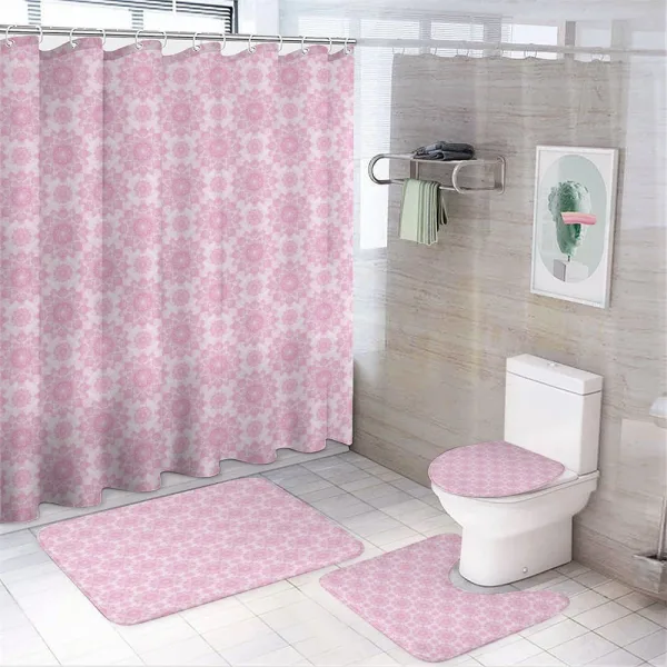 Modernized Baroque Art on a shower curtain