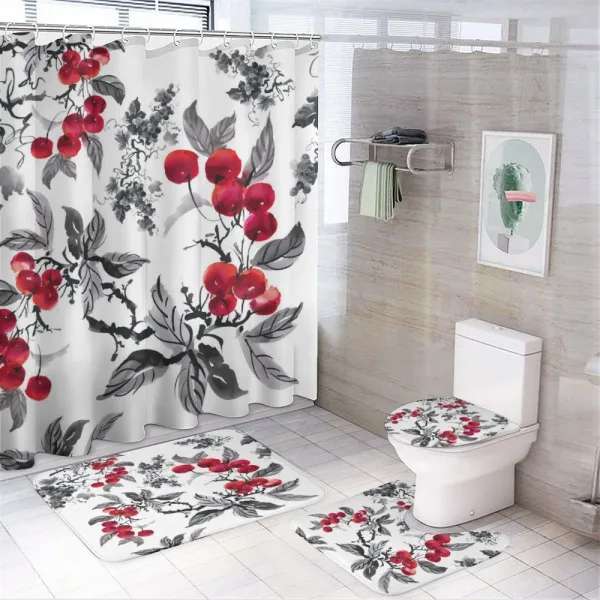 Mountain Ashes Artwork on a shower curtain