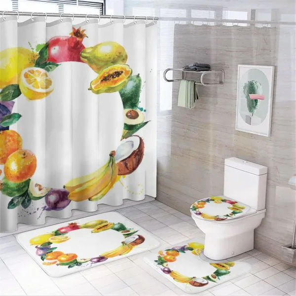 Nature Food Vegetables on a shower curtain