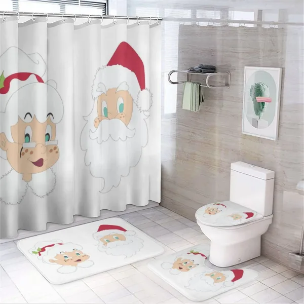 North Pole Santa Claus on a shower curtain