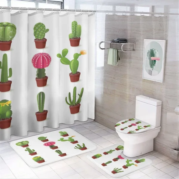 Plant Variety Cartoon on a shower curtain