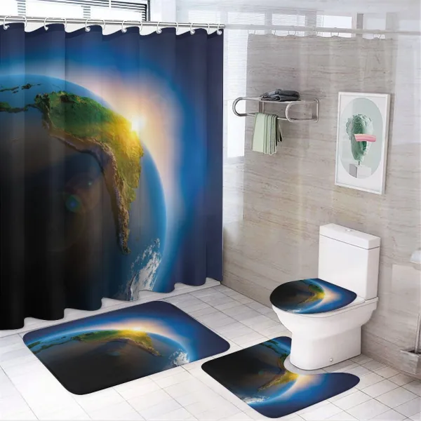 South America Continent on a shower curtain