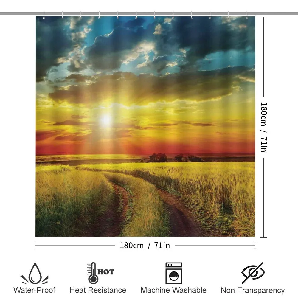 Sunset Over Field Picture — Detail 2