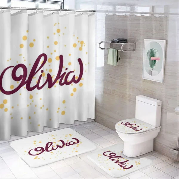 Traditional Girl Name on a shower curtain