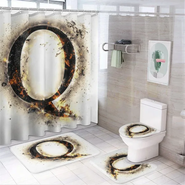Words on Fire Theme on a shower curtain