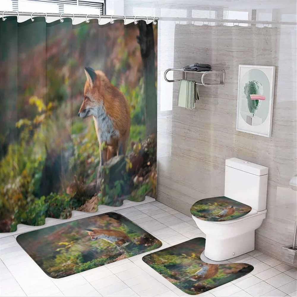 Young Wild Fox in Woodland — Your design