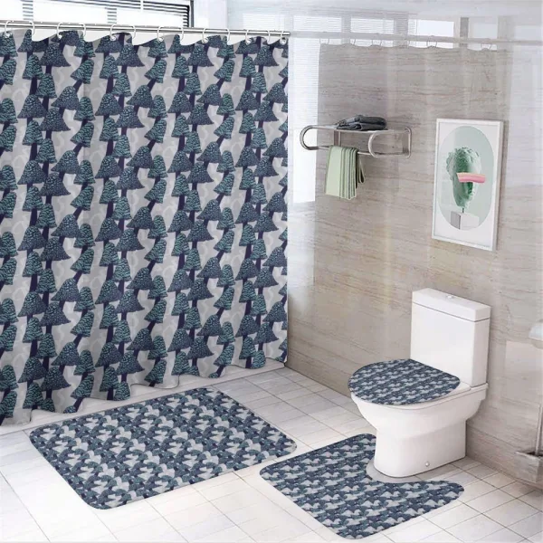 Abstract Design Fungi Art on a shower curtain