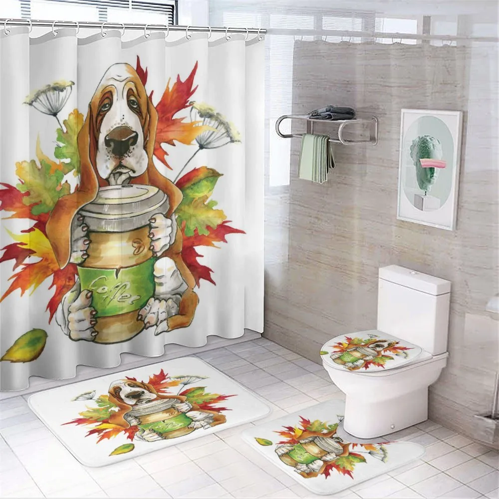 Dog Coffee Autumn Leaf — Your design