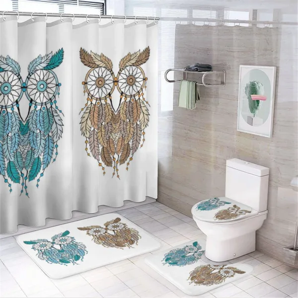 Farsighted Birds on a shower curtain