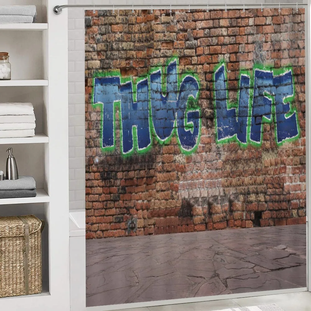 Graffiti Words Brick Wall — Detail 4