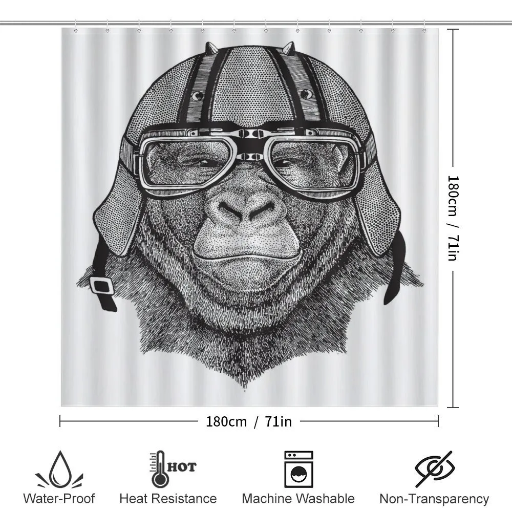 Hipster Grumpy Biker Ape — Detail 2