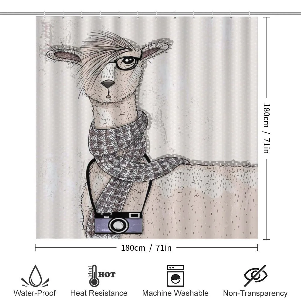 Llama with Glasses Scarf — Detail 2