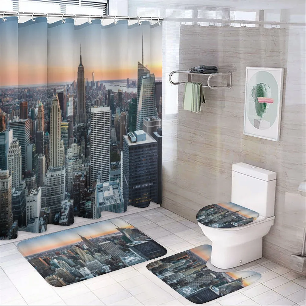 NYC Manhattan Skyline Dusk — Your design