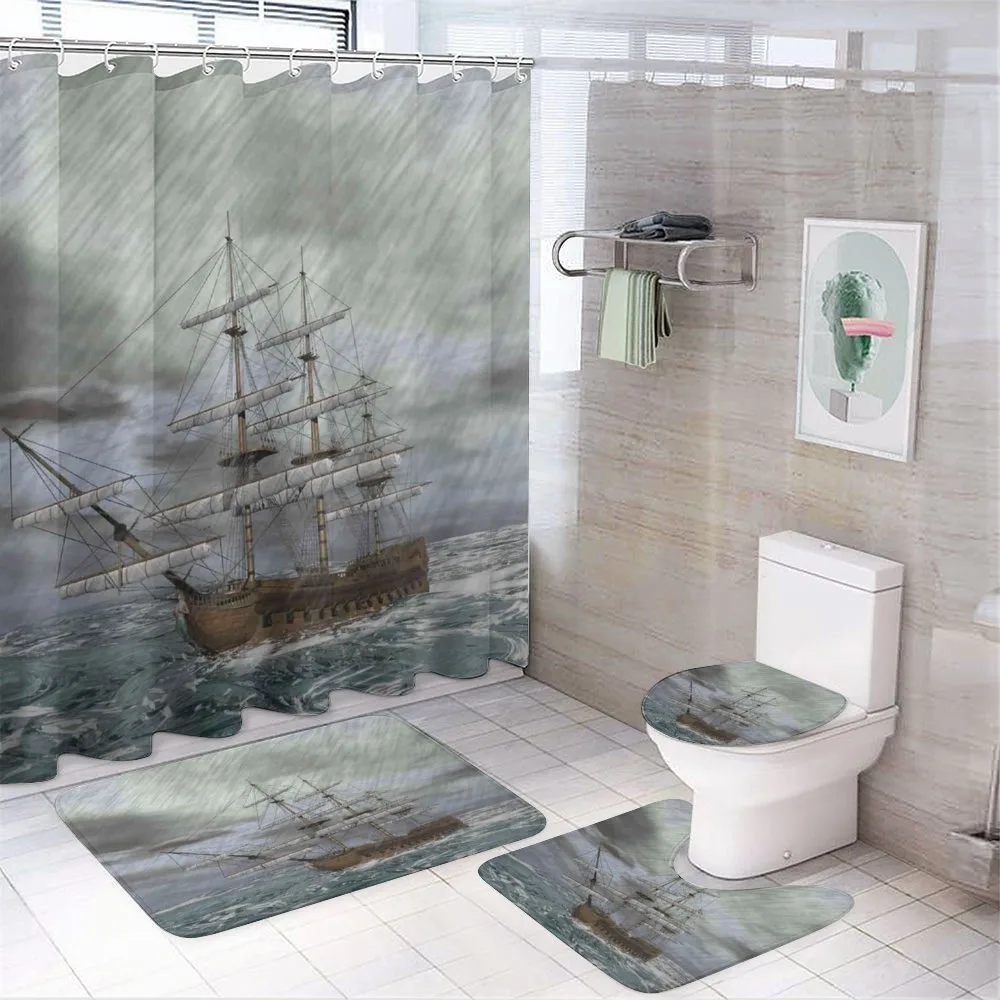 Ocean in Wave Rainy Storm — Your design