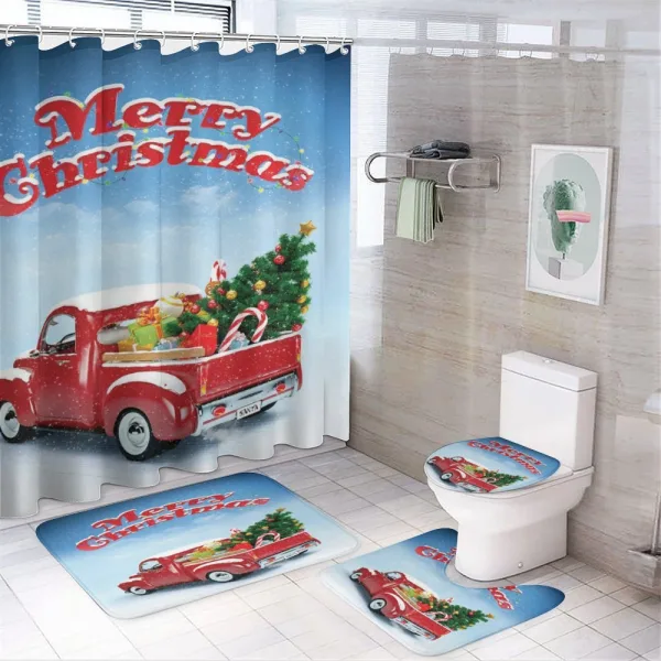 Pickup Truck Ornate on a shower curtain