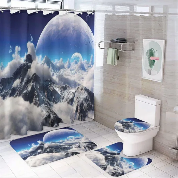 Snow Capped Mountain on a shower curtain