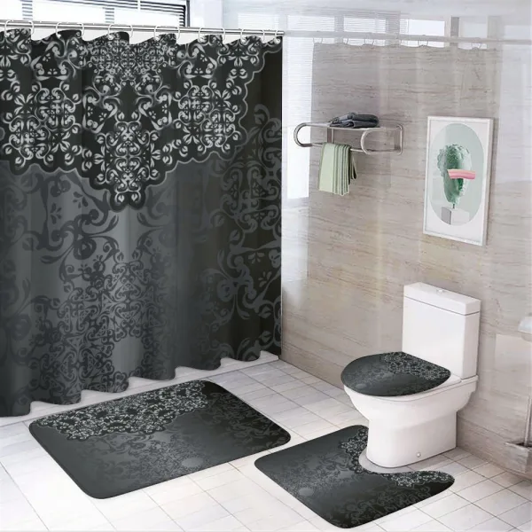 Vintage Damask on a shower curtain