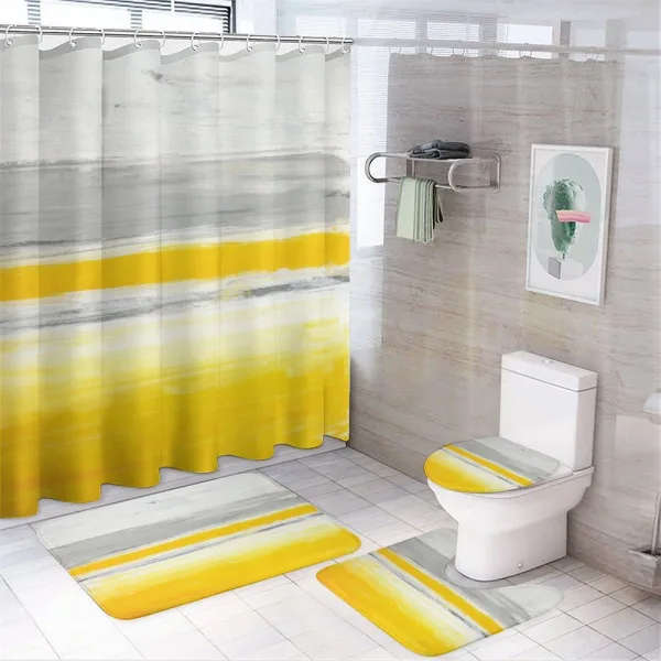 Watercolor Art Design on a shower curtain