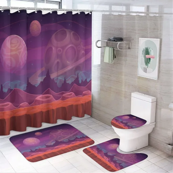 Alien Dreamy Landscape on a shower curtain