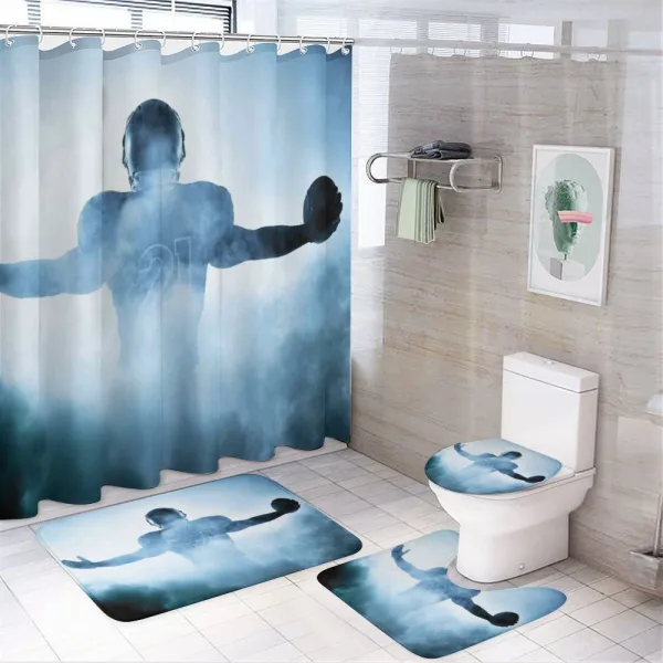 American Football Hero on a shower curtain