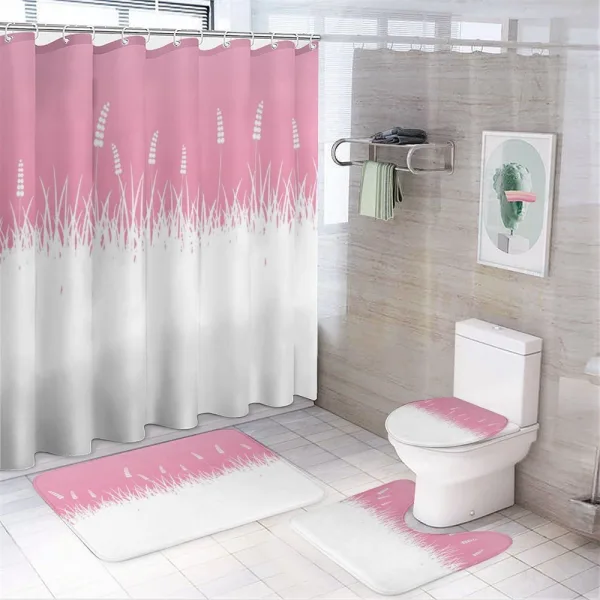 Bushes and Wheat Field on a shower curtain