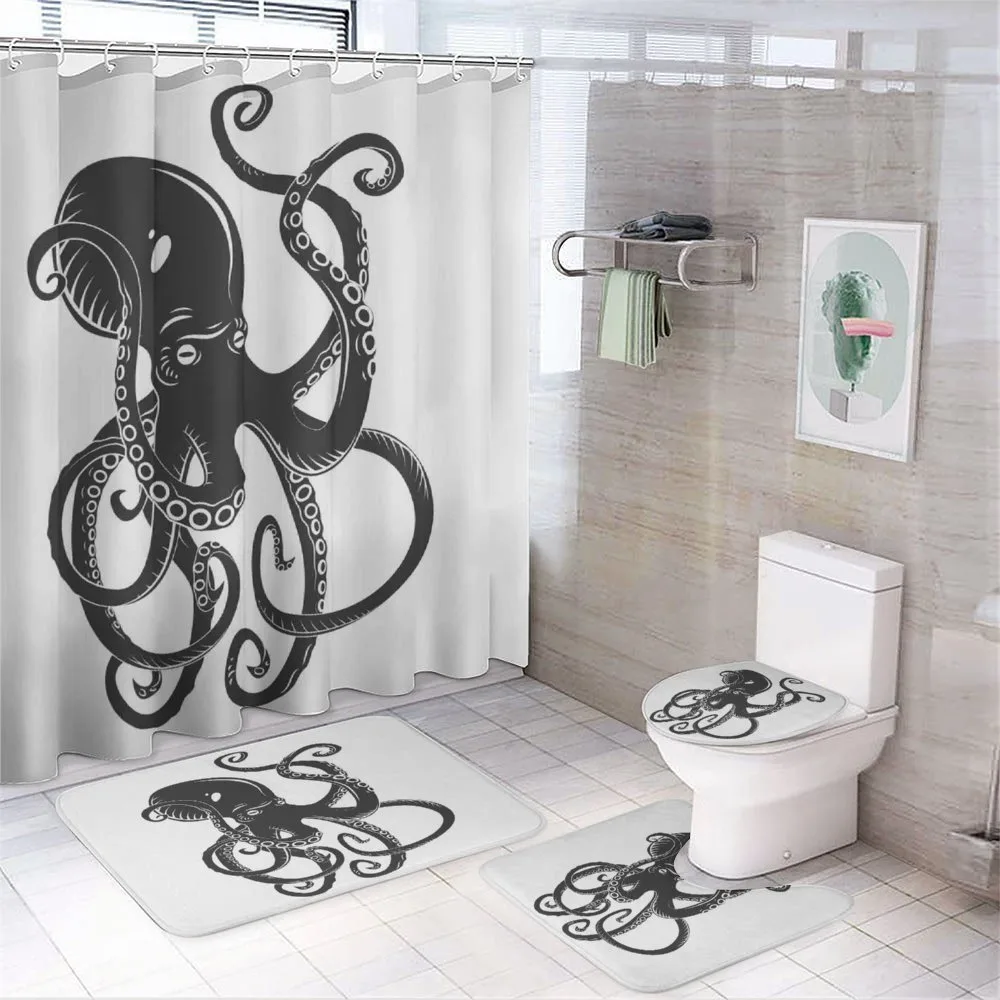 Cartoon Octopus in Sea — Your design