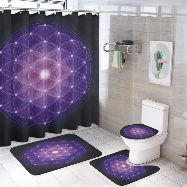 Flower of Life Stars on a shower curtain