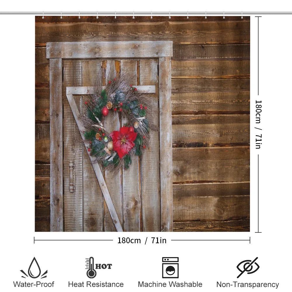 Garland on Rustic Door — Detail 2