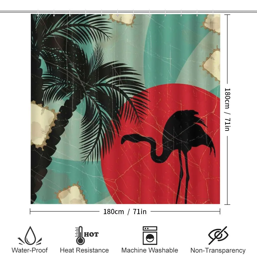 Grunge Flamingo Palm — Detail 2