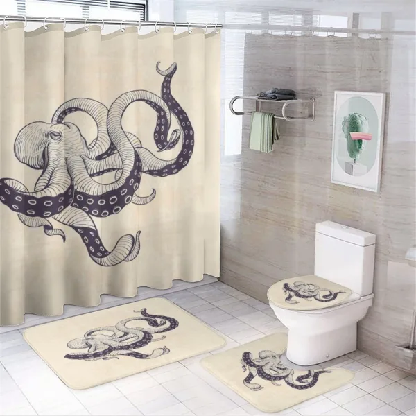 Grunge Vintage Animal on a shower curtain