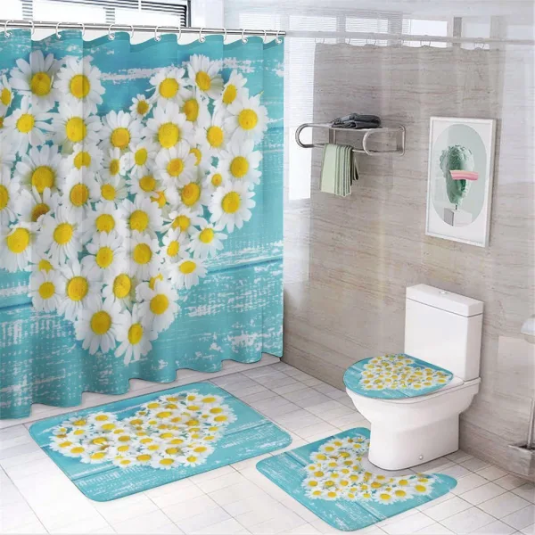 Heart Shaped Daisy on a shower curtain