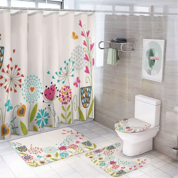 Hearty Dandelion Seeds on a shower curtain