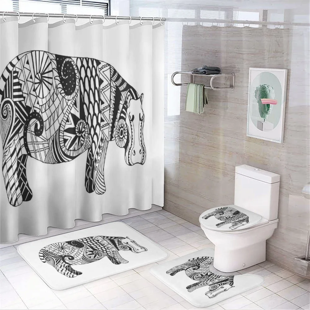 Hippo Geometric Ornament — Your design