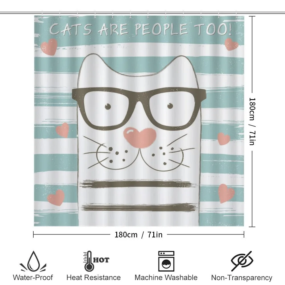 Hipster Cartoon Cat Art — Detail 2