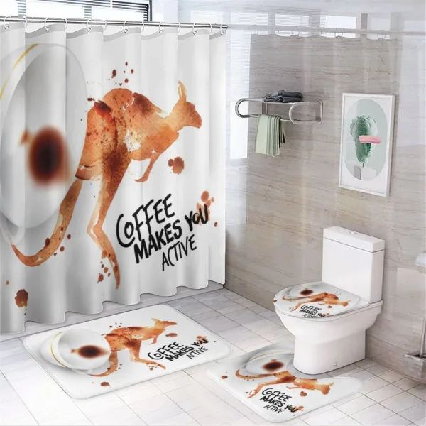 Hot Morning Drink on a shower curtain