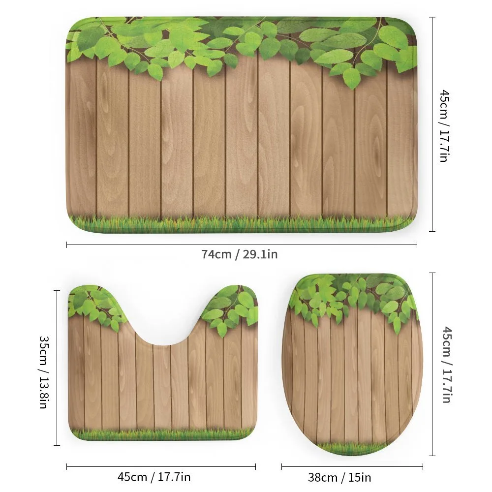 Leafy Tree Branch Grass Fence — Detail 1