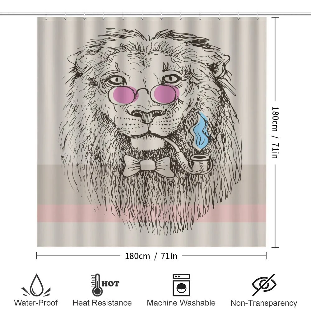 Lion Head Hipster Style — Detail 2