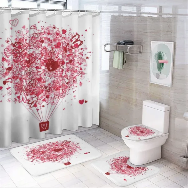 Love is in the Air Balloon on a shower curtain